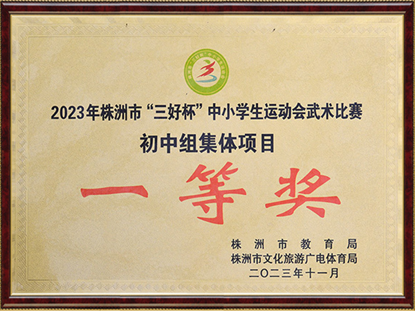 2023年株洲市三好杯中小学生运动会武术比赛-初中组集体项目