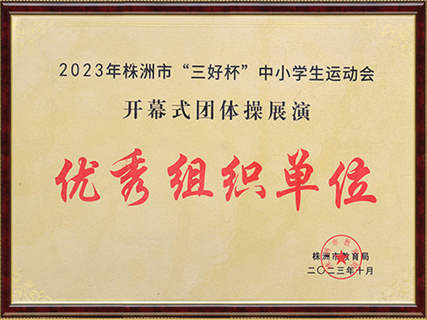 2023年株洲市三好杯中小学生运动会开幕式团体操展演优秀组织