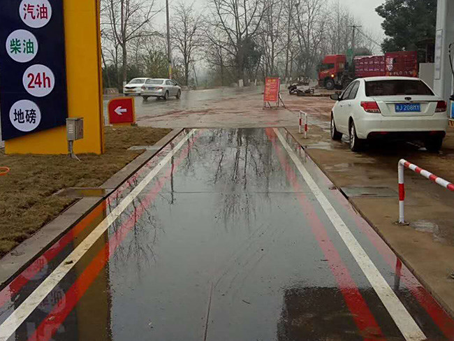 加油站地磅安装现场