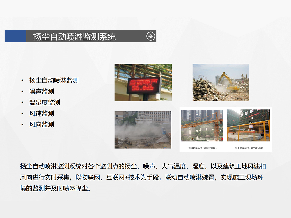 扬尘自动喷淋监测系统