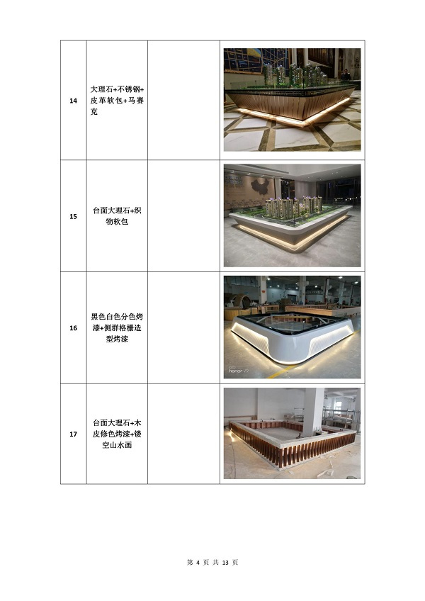 展柜展示底座参照表
