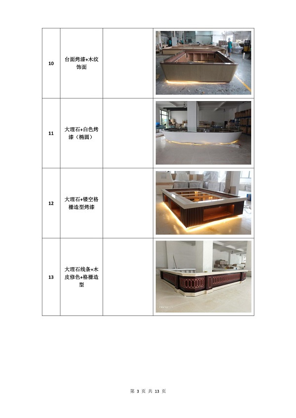 展柜展示底座参照表