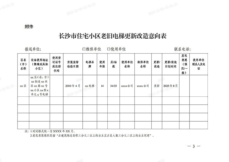 关于归集住宅小区老旧电梯更新改造意向的通知_02