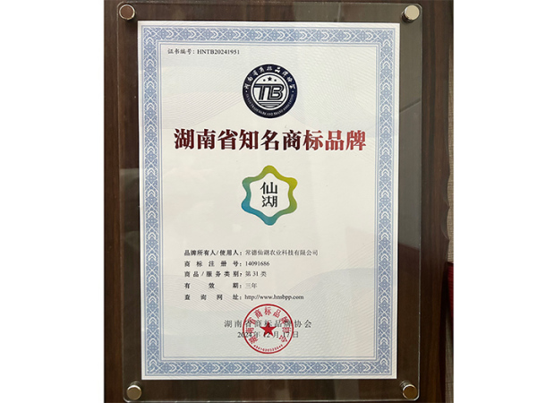 湖南省知名商標(biāo)品牌