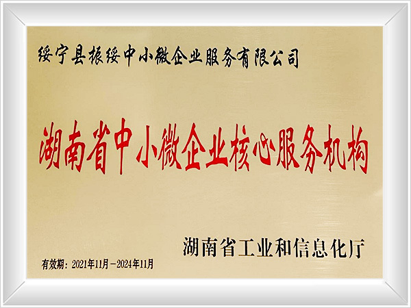 湖南省中小微企业核心服务机构