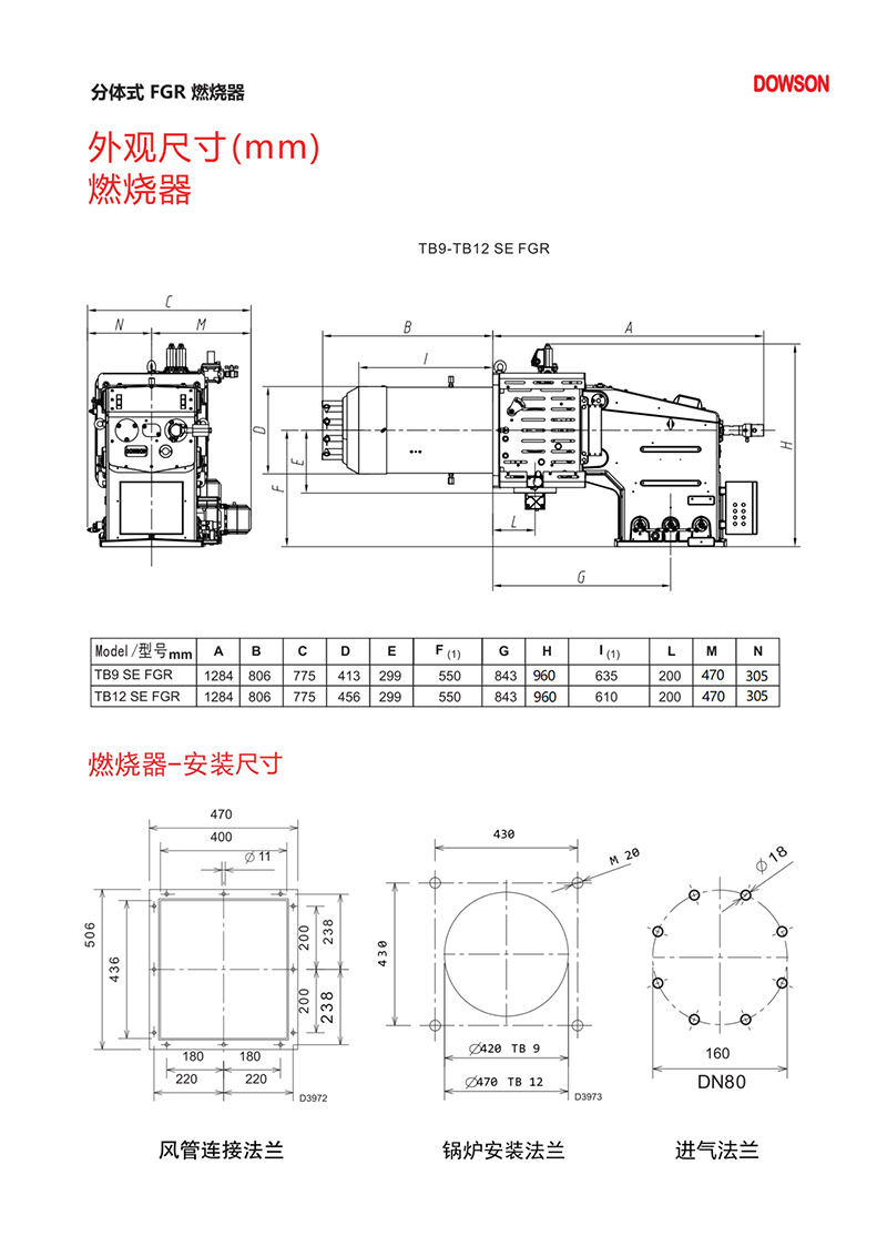 意大利DOWSON燃烧器TB3至12系列（产品详情）7