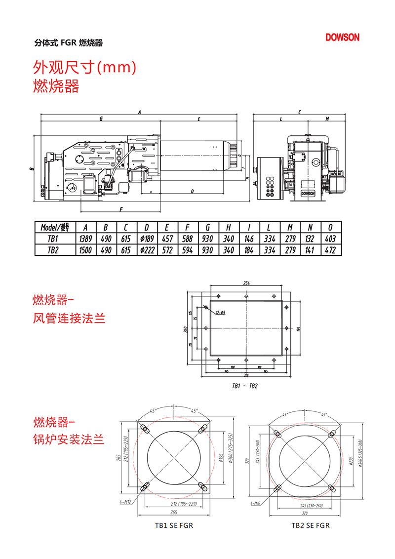 意大利DOWSON燃烧器TB1至2系列（产品详情）5