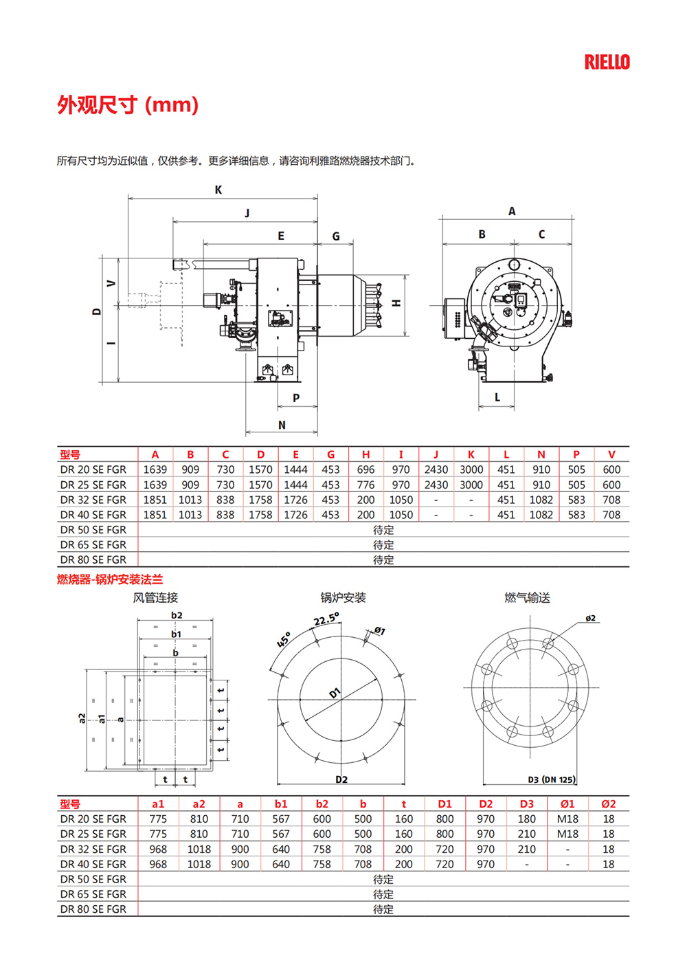 意大利利雅路燃烧器-DR-SE-FGR-系列燃烧器（产品详情