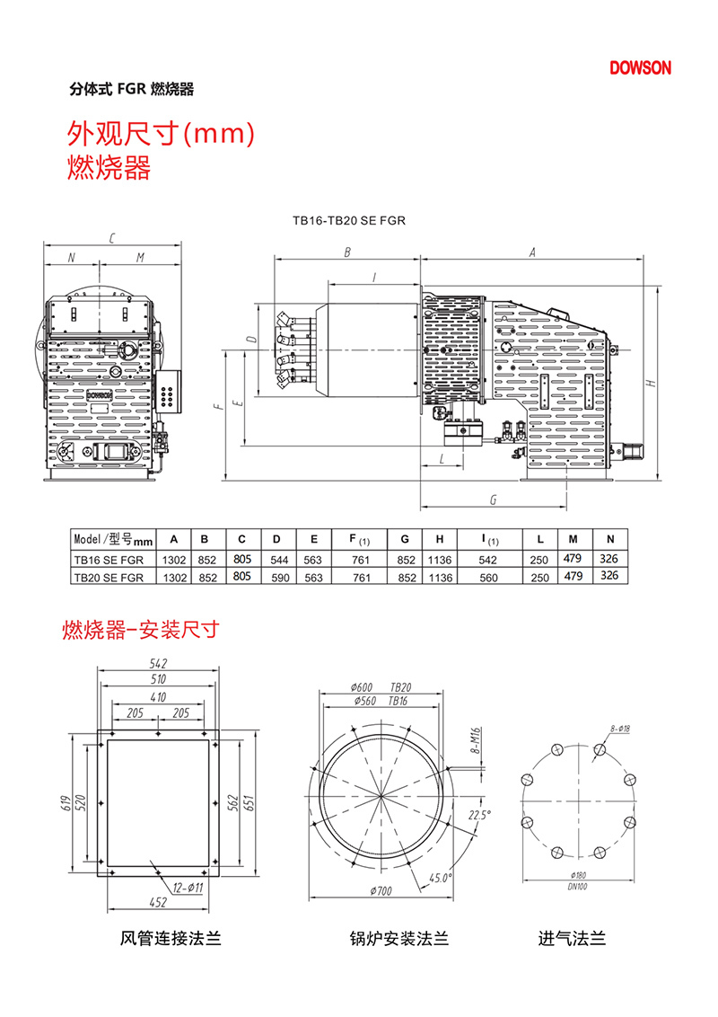 意大利DOWSON燃烧器TB16至20系列（产品详情）5