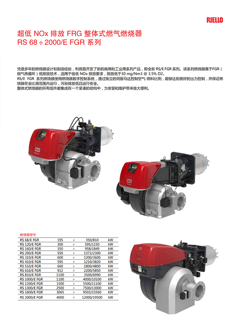 意大利利雅路燃烧器-FGR一体低氮燃烧器（产品详情）1