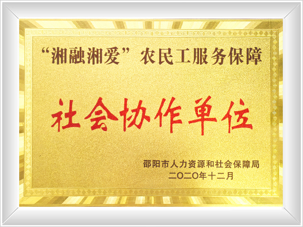 “湘融湘爱”农民工服务保障社会协作单位