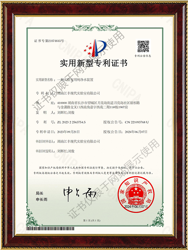 一种实验室纯净水装置
