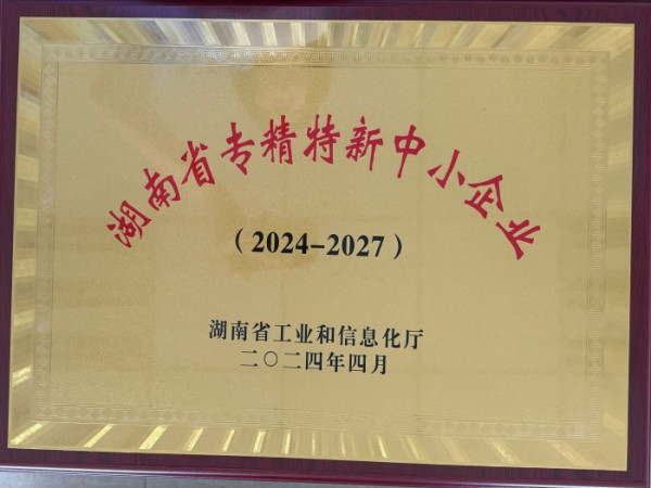湖南省專(zhuān)精特新中小企業(yè)