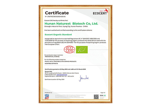 Eu Organic Certification