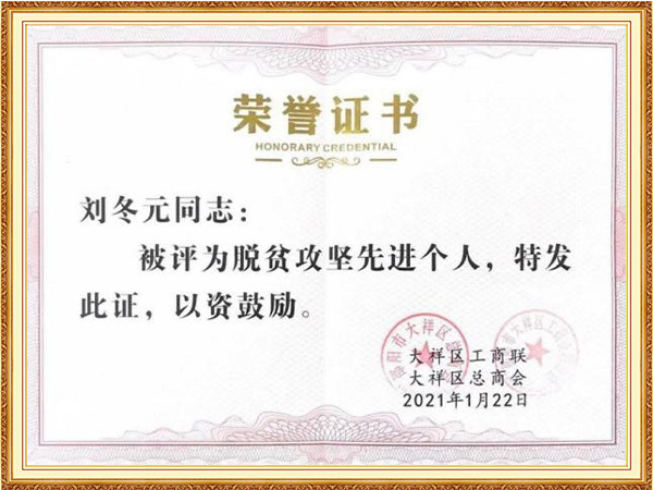 脱贫攻坚先进个人