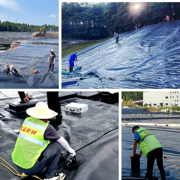 长沙建益承建垃圾填埋场渗滤液调节池翻修覆盖及安装项目完美交付