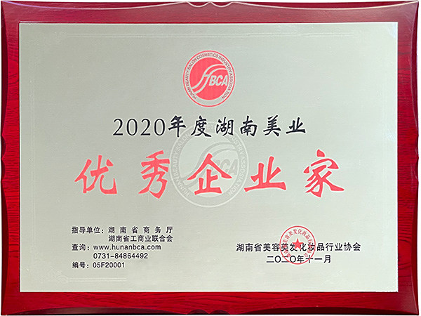2020年度湖南美业优秀企业家