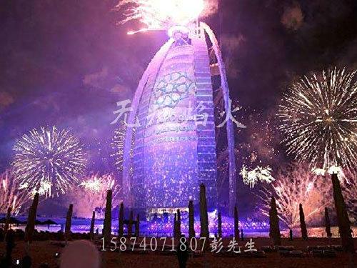 楼体焰火