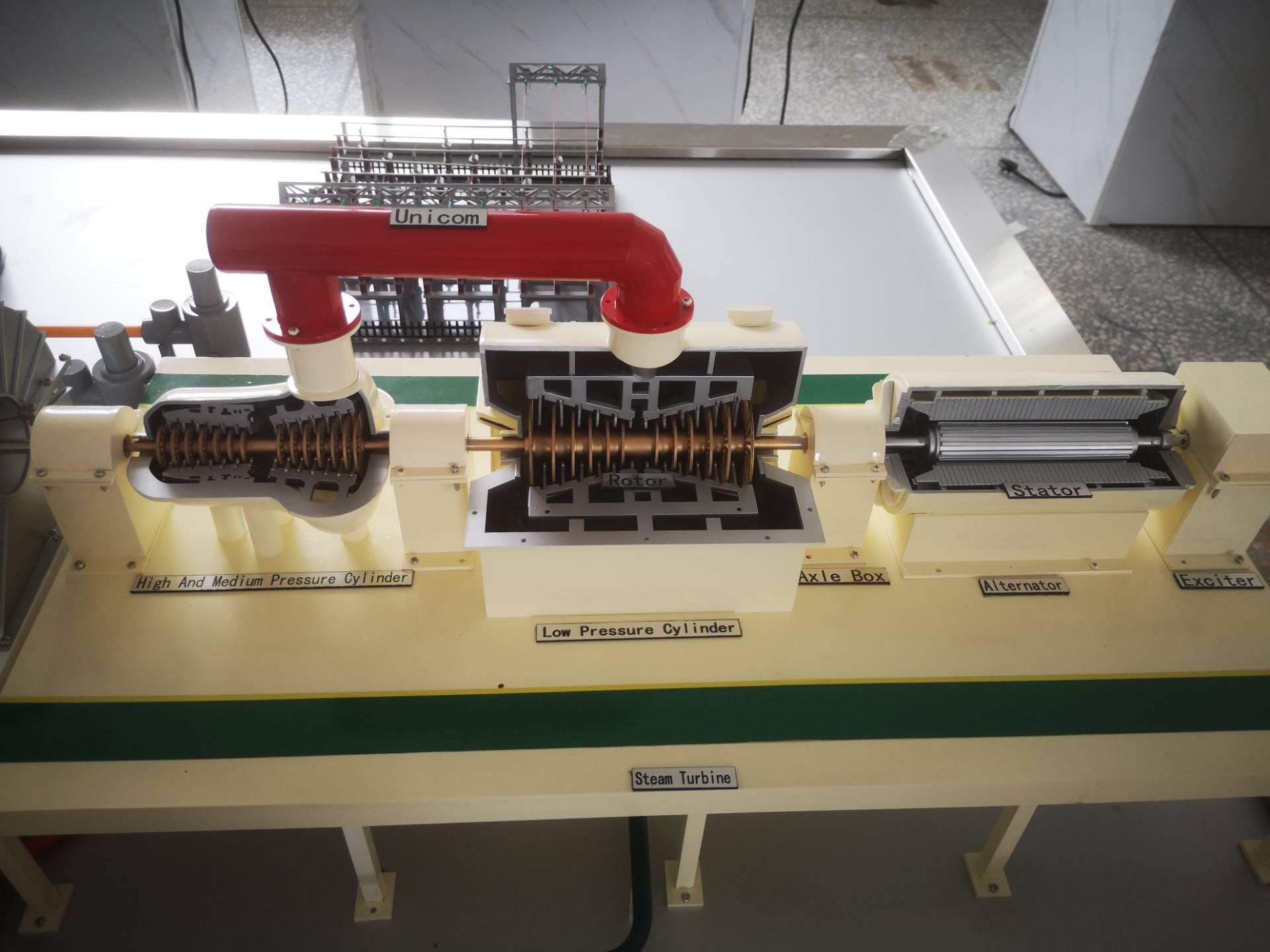 300MW汽轮机剖面模型