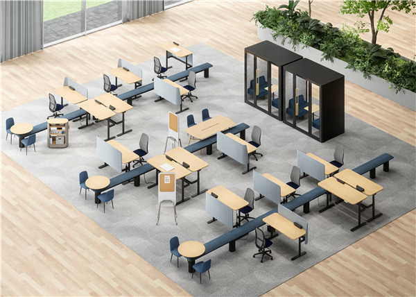 11 - Duplex Height-adjustable Desk, Spine, Sure and Lumin