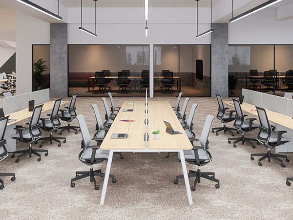 Avail Go Bench with Under Chamfered Round Corner Worktop Edge and Round Leg, AIR