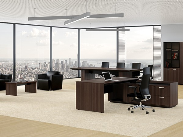 Prime Executive Office and Elise Executive Chair_Chocolate Ash