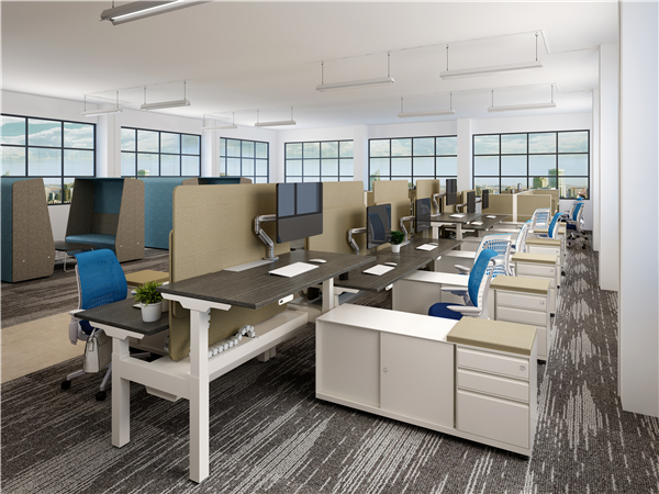 2 - Staff Height-Adjustable Desk