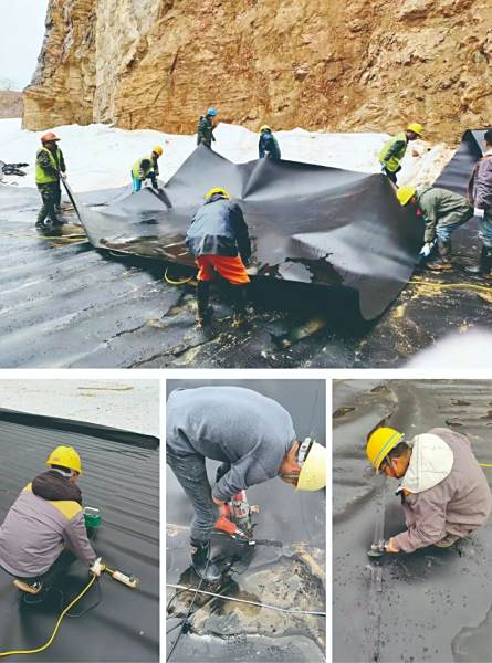 广西某石膏胶凝材料生态修复项目防渗工程圆满完工