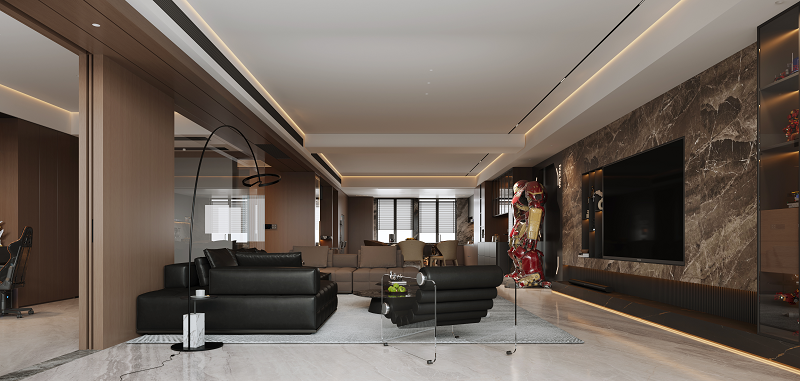 客餐厅_客厅看餐厅