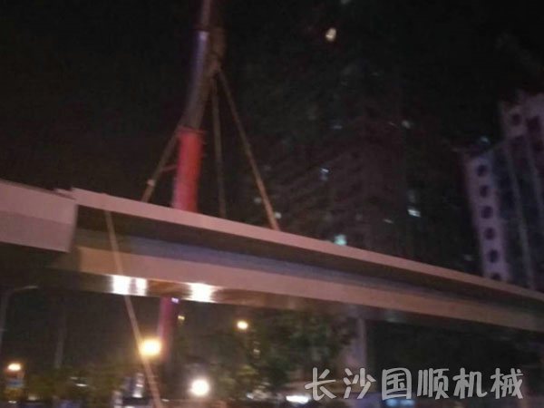 咸嘉湖路人行天桥安装