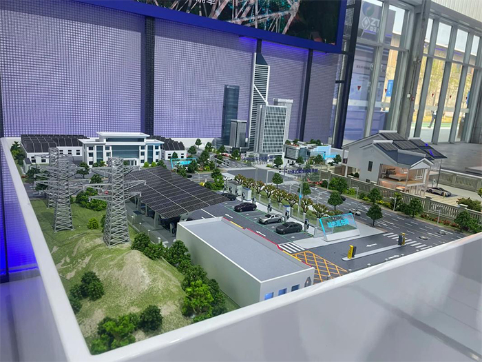 城市太阳能充电站模型