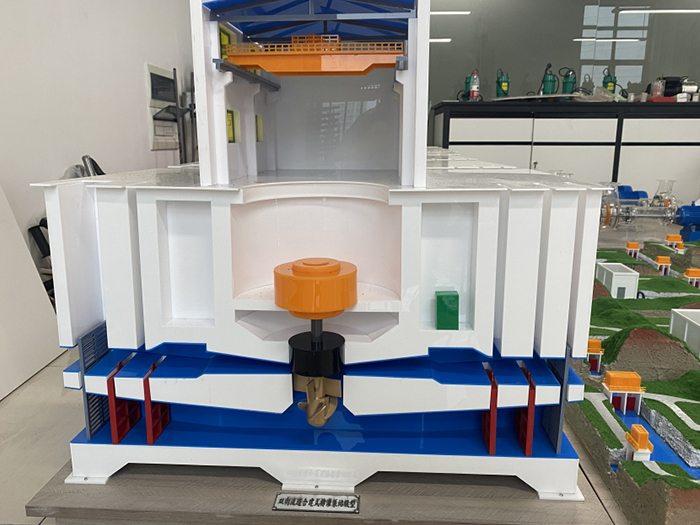 双向流道泵站模型