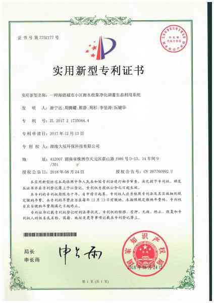 一种海绵城市小区雨水收集净化调蓄生态利用系统