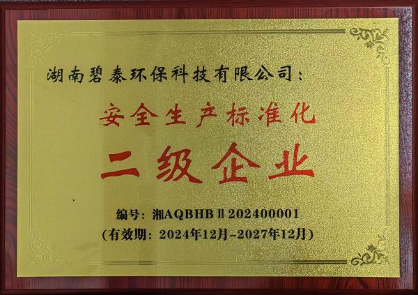 安全生产标准化-二级企业