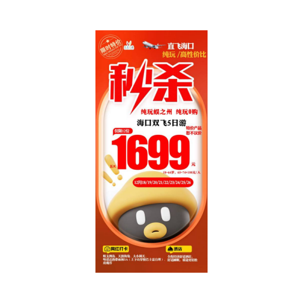 岳阳飞海南五日游