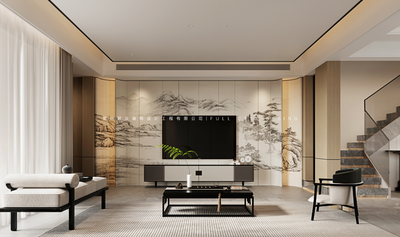 一楼电视机背景墙