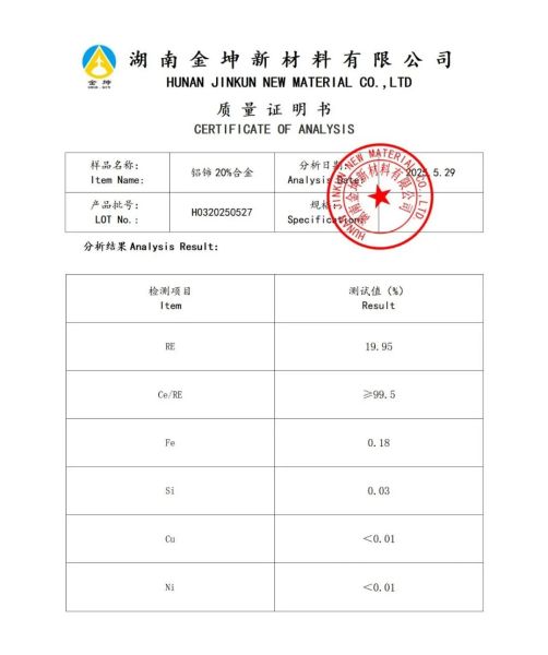 铝铈20%合金
