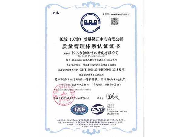 ISO9001:2015國際質(zhì)量管理體系認(rèn)證