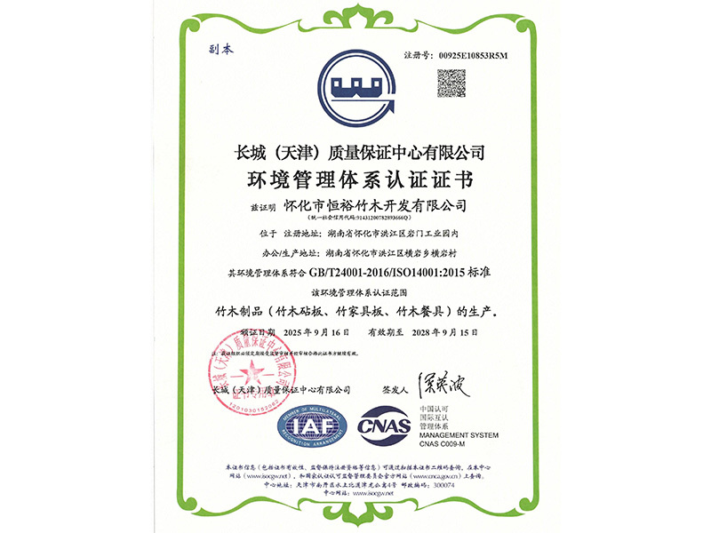 2015国际环境管理体系认证