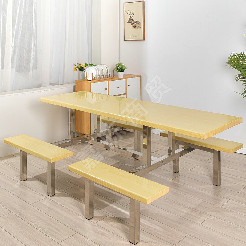 8人位楓木短條凳