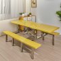 8人位不銹鋼楓木長條凳