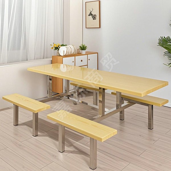 8人位楓木短條凳