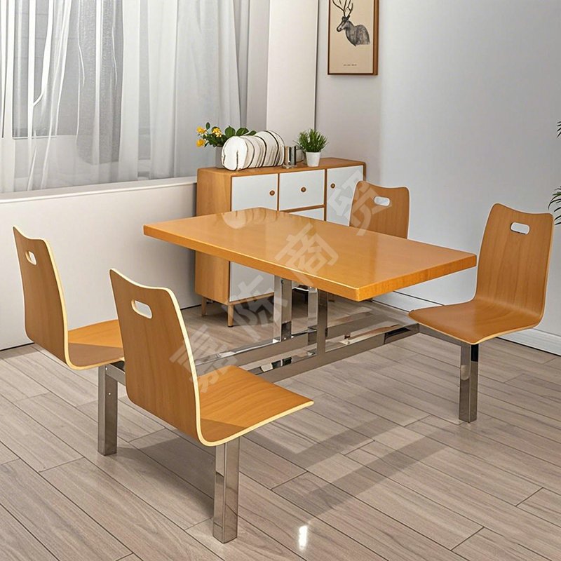 4人位雙撐桿櫸木靠背椅