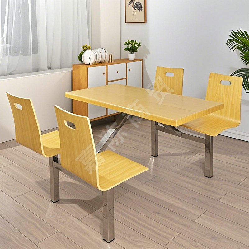 4人位人字架楓木靠背椅