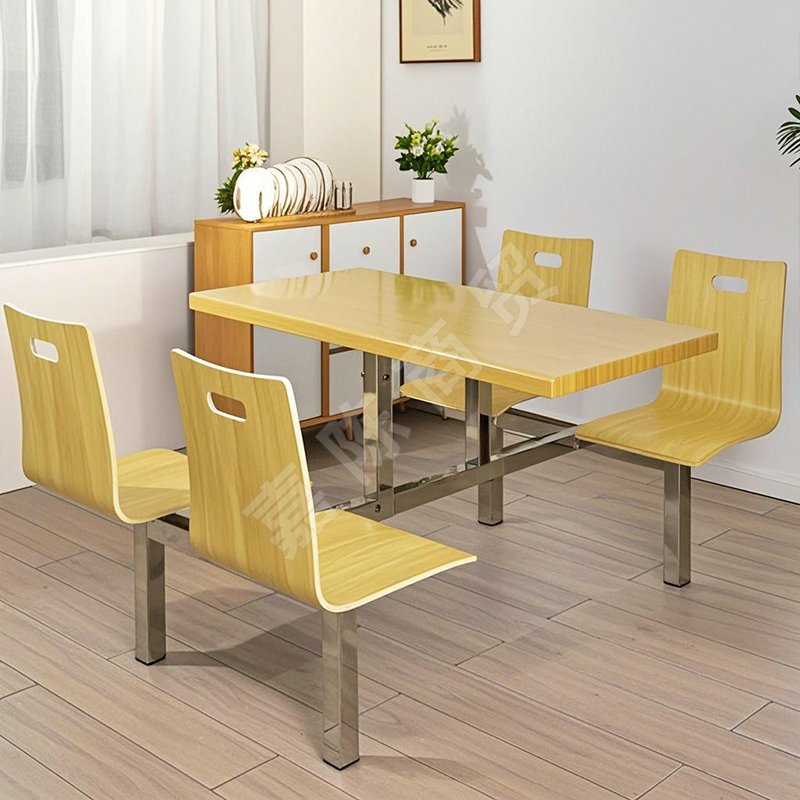 4人位單程楓木靠背椅