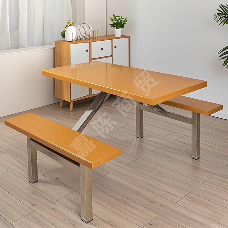 4人位人字架櫸木條凳