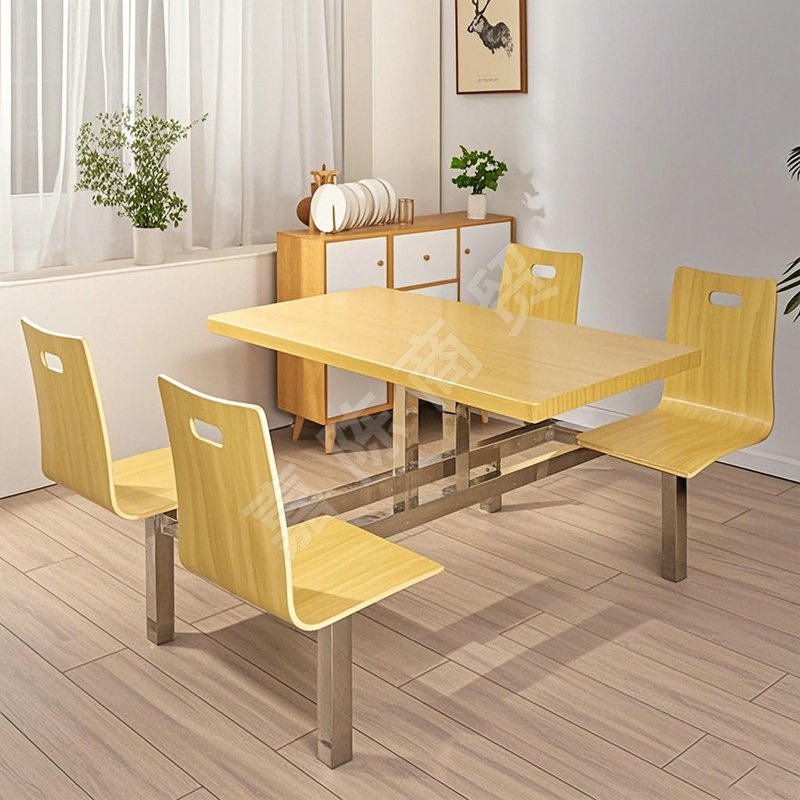 4人位雙撐桿楓木靠背椅