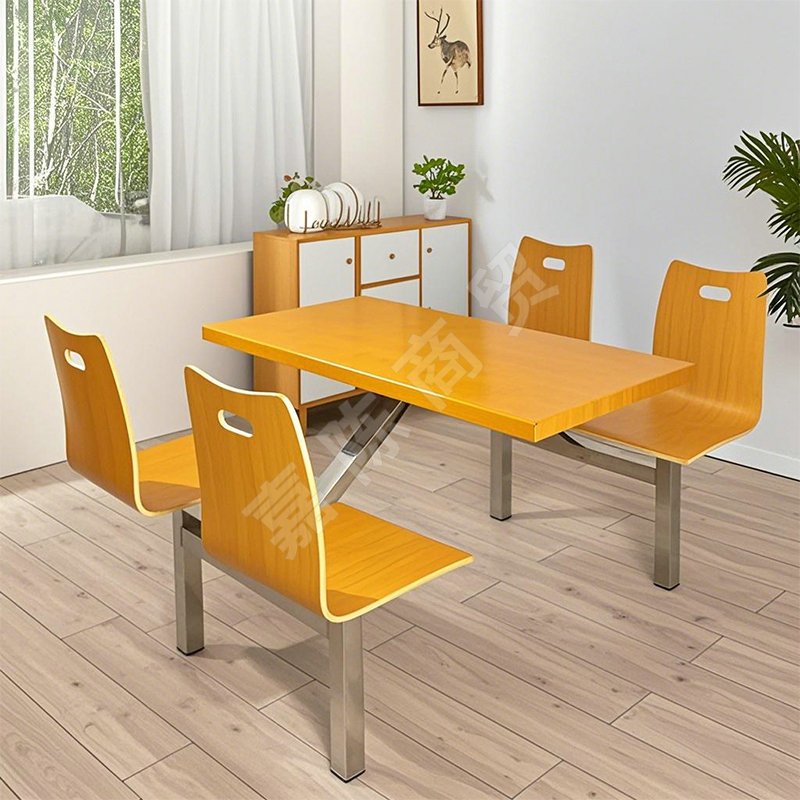 4人位人字架櫸木靠背椅