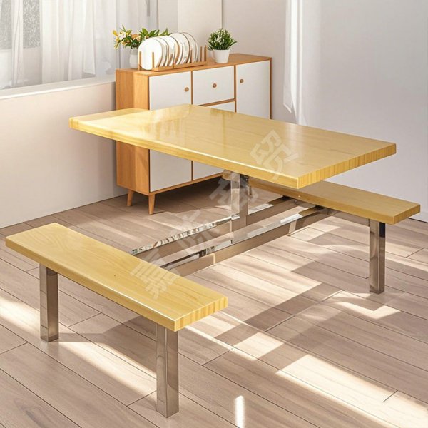 4人位雙撐桿楓木條凳