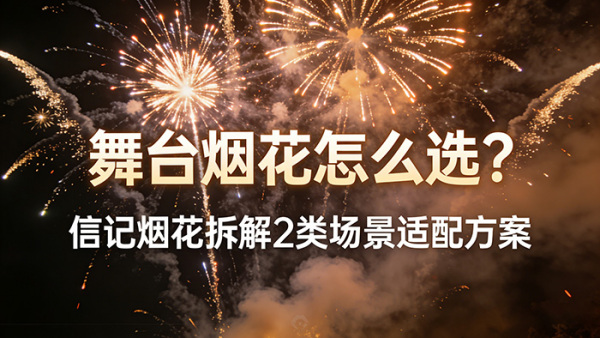 舞台烟花怎么选？信记烟花拆解2类场景适配方案